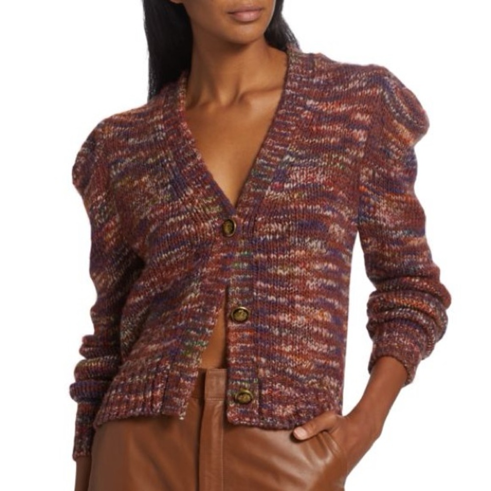 Veronica Beard Amosa Puff Sleeve Sweater